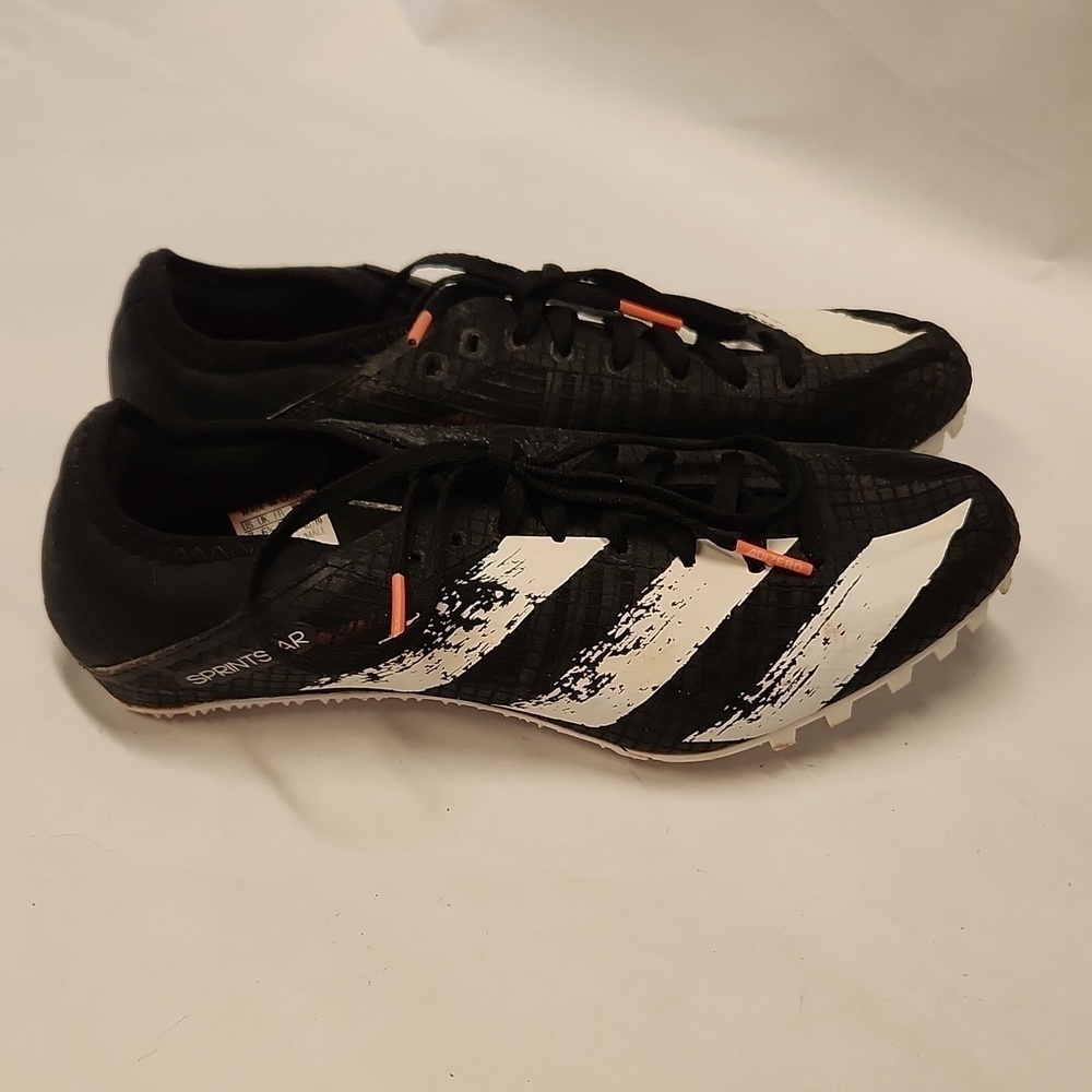 Adidas Shoes Size 7 Sprintstar Track & Field Spikes Black White EG1199 Running